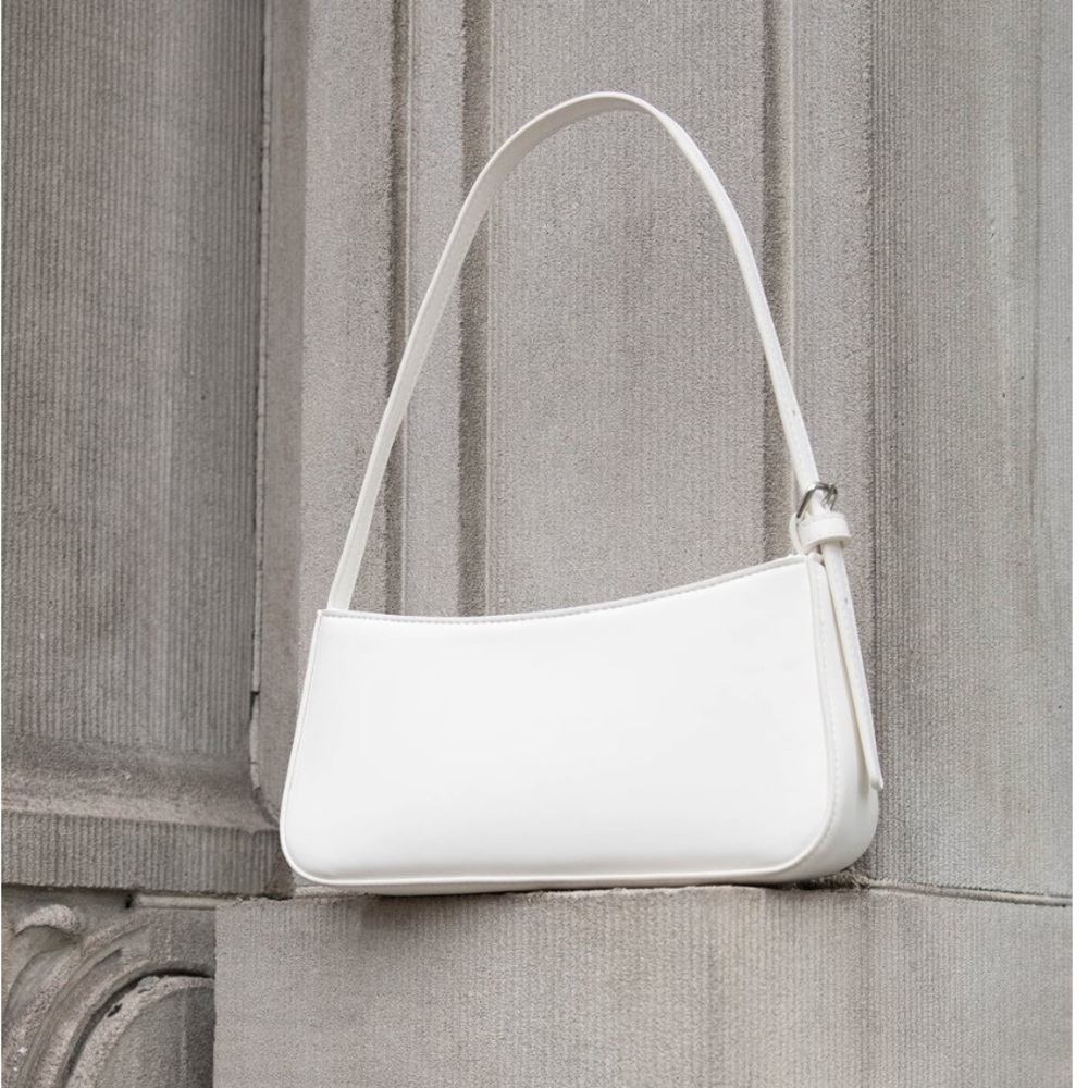 OAK + FORT White Minimal Shoulder Bag